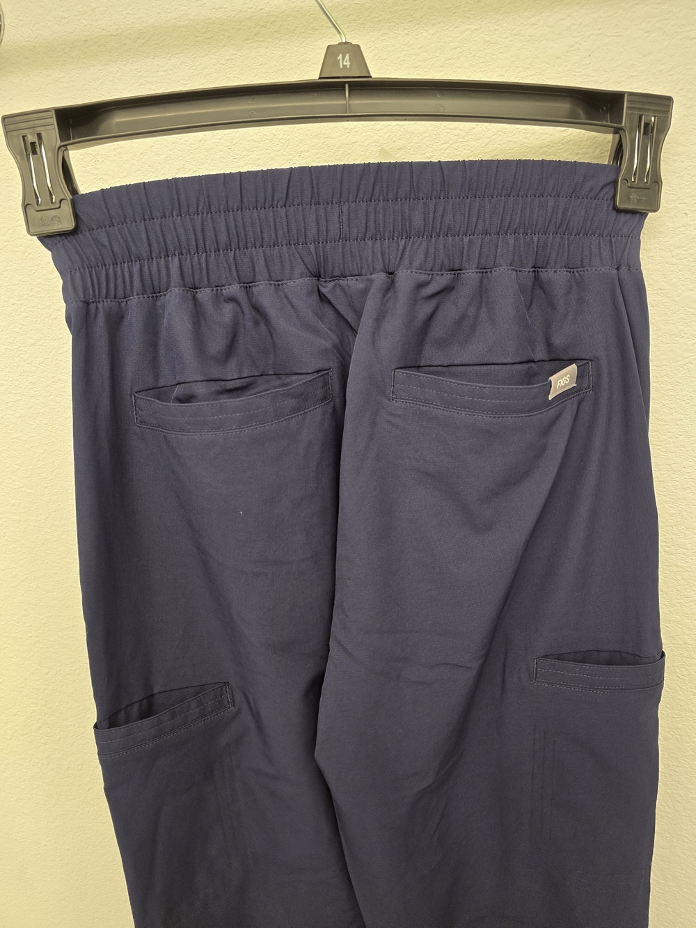 Figs Women's Navy Track Pants with Teal Drawstring - Picture 5 of 7